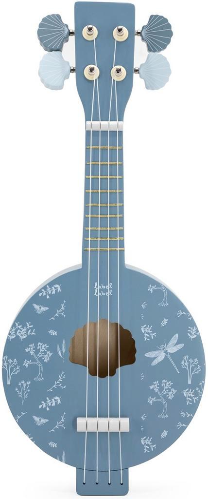 Label Label Blauw Houten Banjo LLWT-04410, Kinderen en Baby's, Speelgoed | Houten speelgoed, Nieuw, Verzenden