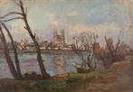 Abel Lauvray (1870-1950) - Mantes, reflets sur la Seine, Antiek en Kunst