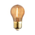 LED lamp geribbeld glas E27 | 0.6 watt | 2000K extra warm wi, Huis en Inrichting, Verzenden, Overige typen, Nieuw, E27 (groot)