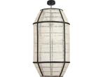 Mica Decorations Pella Hanglamp - H58 x Ø33 cm - Linnen -, Huis en Inrichting, Lampen | Hanglampen, Verzenden, Nieuw