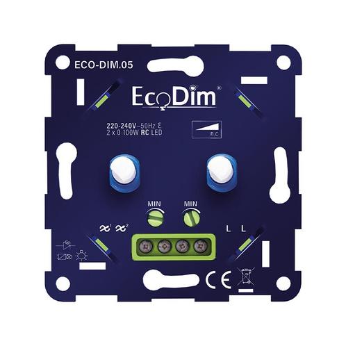 EcoDim Duo Dimmer ECO-DIM.05 Wissel/Hotelschakeling -, Huis en Inrichting, Lampen | Overige, Verzenden