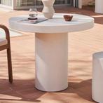 *WOONWINKEL* Kave Home Aiguablava Ronde Eettafel Wit Cement, Verzenden, Nieuw