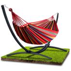 Hangmat met standaard - staal - 2 persoons - tot 220 kg -..., Tuin en Terras, Hangmatten, Nieuw, Ophalen of Verzenden