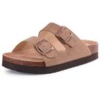 Nieuwe Kurk Sandalen - Slippers van koeleer - Tweebandmodel, Verzenden, Nieuw, Sandalen of Muiltjes