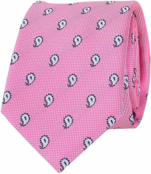 Stropdas Zijde Fuchsia Paisley maat one size Heren, Kleding | Heren, Stropdassen, Nieuw, Verzenden