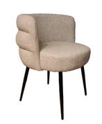 Eetkamerstoel Amalia chenille Zand White/beige, Huis en Inrichting, Stoelen, Ophalen of Verzenden, Nieuw