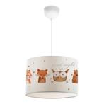 lux.pro Hanglamp voor kinderen 21x28 cm E27 wit met bosdierm, Kinderen en Baby's, Kinderkamer | Inrichting en Decoratie, Verzenden