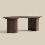 *WOONWINKEL* Ovale Salontafel Donkerbruin Hout, Huis en Inrichting, Tafels | Salontafels, Verzenden, Nieuw