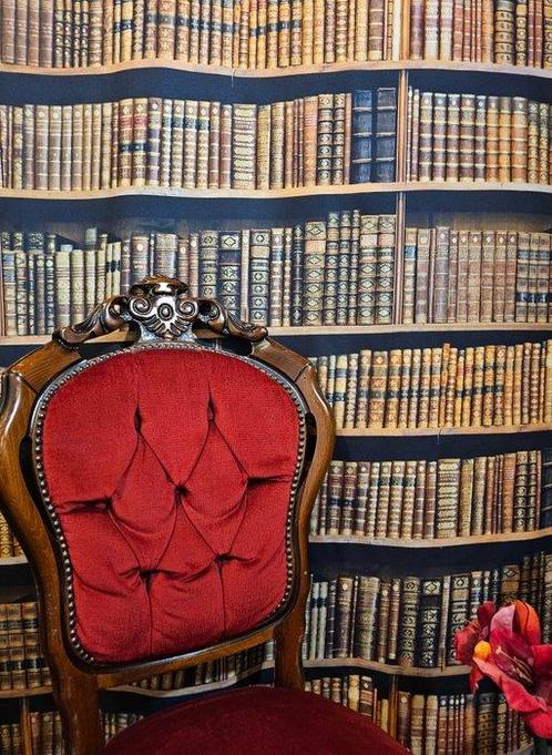 Stoffen antieke boekenkast Exclusieve antiek - 300x280cm -, Antiek en Kunst, Antiek | Kleden en Textiel