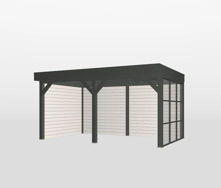 Hillhout Buitenverblijf L Antraciet 500x310 cm, Tuin en Terras, Overkappingen, Ophalen of Verzenden