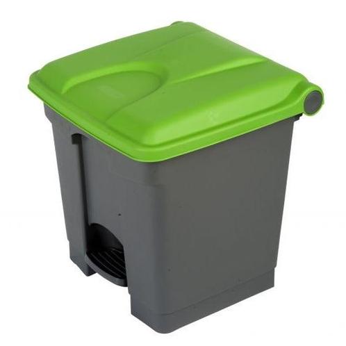 Pedaalemmer | Kunststof (Grijs/Groen) | 30L | Klapdeksel |, Zakelijke goederen, Horeca | Keukenapparatuur, Nieuw in verpakking