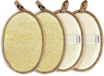 Natuurlijke exfoliërende Loofah-spons (4-packs), gemaakt beschikbaar voor biedingen