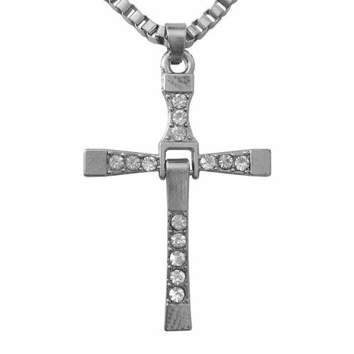 Fako Bijoux® - Ketting - Kruis - Kristal - Classic -, Sieraden, Tassen en Uiterlijk, Kettingen, Verzenden