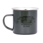 Emaille beker leger groen - US Army Jeep NIEUW, Huis en Inrichting, Keuken | Servies, Ophalen of Verzenden, Nieuw