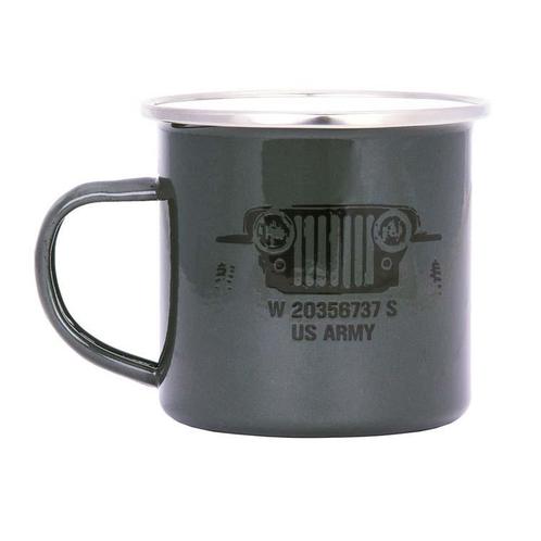 Emaille beker leger groen - US Army Jeep NIEUW, Huis en Inrichting, Keuken | Servies, Nieuw, Ophalen of Verzenden