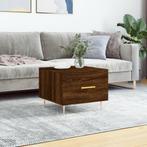 vidaXL Salontafel 50x50x40 cm bewerkt hout bruin eikenkleur, Huis en Inrichting, 50 tot 100 cm, Verzenden, Nieuw, 50 tot 100 cm