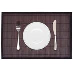 vidaXL 6 Placemats bamboe 30 x 45 cm donkerbruin, Verzenden, Nieuw, Bruin