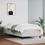 vidaXL Bedframe kunstleer wit 90x200 cm, Overige materialen, 90 cm, Eenpersoons, Verzenden