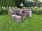 Prachtige diningeset/loungeset met hoge tafel, Tuin en Terras, Bank, Zo goed als nieuw, Loungeset, Wicker