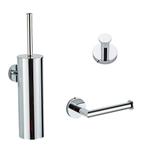 Complete Toiletborstelset BWS Talpa Messing Chroom, Ophalen of Verzenden, Nieuw, Chroom, Bad