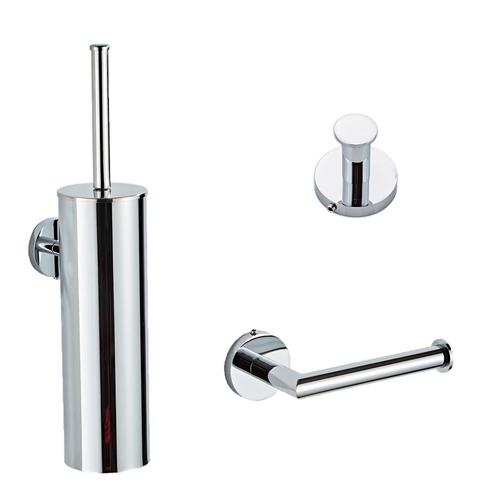 Complete Toiletborstelset BWS Talpa Messing Chroom, Doe-het-zelf en Verbouw, Sanitair, Bad, Nieuw, Chroom, Ophalen of Verzenden
