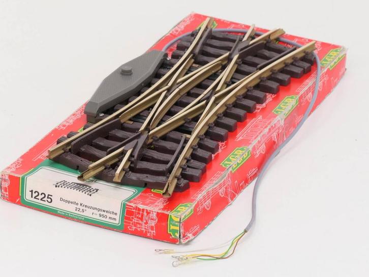 LGB 1225 Doppelkreuzweiche,R1,22.5 (Messing, Wissel), Hobby en Vrije tijd, Modeltreinen | Overige schalen, Rails, Gebruikt, LGB
