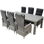 Empoli Bergamo dining tuinset 240x100xH75 cm 7-delig, Tuin en Terras, Tuinsets en Loungesets, Ophalen of Verzenden, Nieuw, Wicker