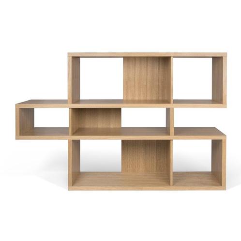 *WOONWINKEL* TemaHome London Lage Design Boekenkast Eiken-ei, Huis en Inrichting, Kasten | Boekenkasten, Nieuw, Verzenden