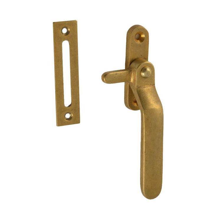 Raamboompje rechts met haak en sluitplaat - messing, Doe-het-zelf en Verbouw, Hang- en Sluitwerk, Nieuw, Verzenden