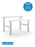 Laag-hoog duo bureau Excellent - zilvergrijs - blad na..., Nieuw in verpakking