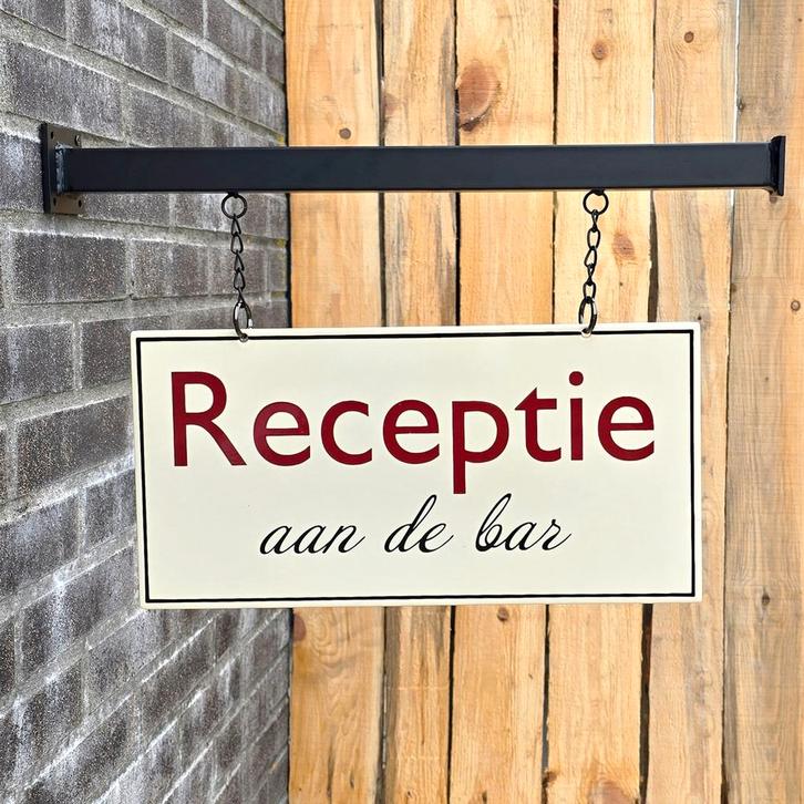 Dubbelzijdig uithangbord Modern 40x20 cm, Verzamelen, Merken en Reclamevoorwerpen, Verzenden