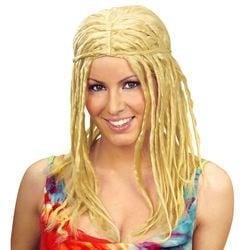 Pruik Jamaica met dreadlocks blond, Hobby en Vrije tijd, Feestartikelen, Nieuw, Ophalen of Verzenden