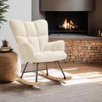 Schommelstoel Torve, gestoffeerd, gestikt patroon, houten sl, Verzenden, Nieuw