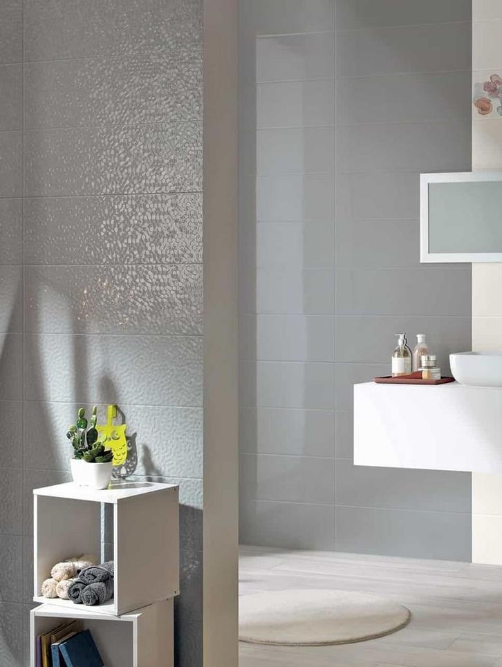 Grijze wandtegels 20x60 met glans, Doe-het-zelf en Verbouw, Tegels, 20 tot 40 cm, 40 tot 60 cm, 10 m² of meer, Nieuw, Keramiek