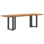 vidaXL Eettafel met natuurlijke rand 240x80x74 cm massief, Huis en Inrichting, Tafels | Eettafels, Verzenden, Nieuw
