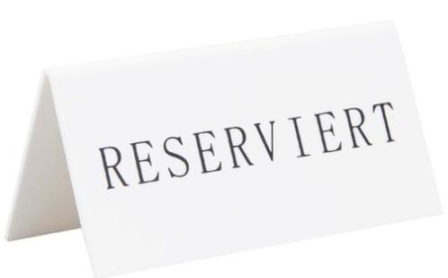 Reserveringstafelstandaards in het Duits Reserviert | Kun..., Zakelijke goederen, Horeca | Keukenapparatuur, Verzenden