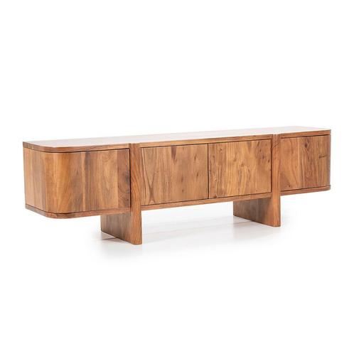 *WOONWINKEL* Eleonora Julian Retro Tv-meubel Acacia Hout 170, Huis en Inrichting, Kasten | Televisiemeubels, Nieuw, Verzenden