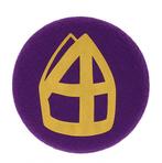 Button met Mijter Paars, Diversen, Sinterklaas, Verzenden, Nieuw