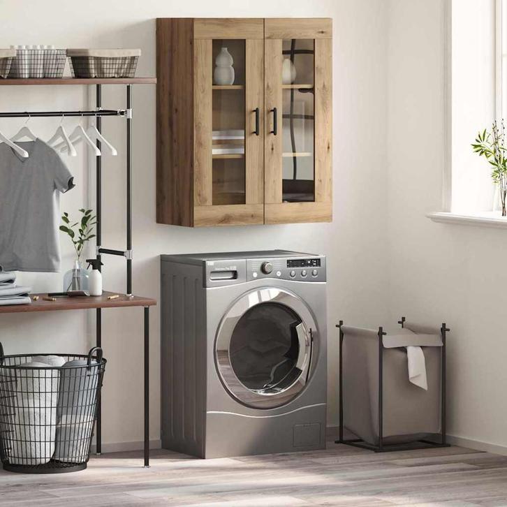 vidaXL Dressoir Bruin 69.5 x 34 x 90 cm Bewerkt hout, Huis en Inrichting, Kasten | Dressoirs, Nieuw, Minder dan 50 cm, Overige houtsoorten