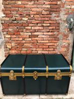 Opbergkoffer - Hout, Verguld messing - Baule kast-reiskoffer, Antiek en Kunst