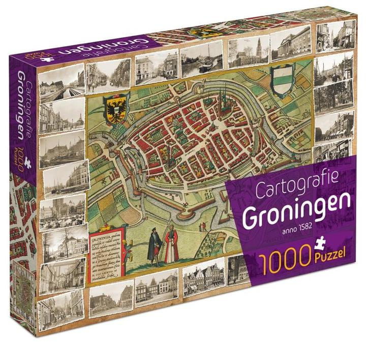Cartografie Groningen 1000 stukjes (Steden, Puzzels), Hobby en Vrije tijd, Denksport en Puzzels, Overige typen, Nieuw, Ophalen of Verzenden