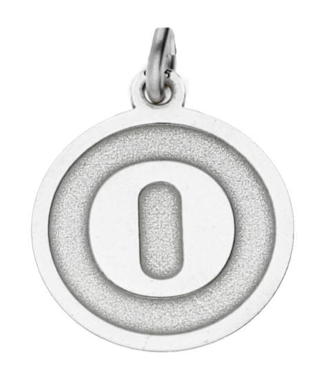 Zilveren Letter O rond mat en glans kettinghanger, Sieraden, Tassen en Uiterlijk, Kettinghangers, Verzenden