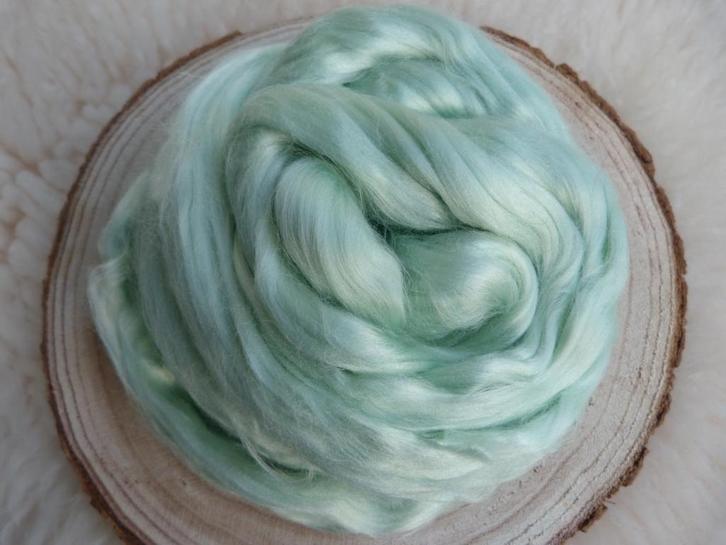 Viscose lont mint, Hobby en Vrije tijd, Spinnewielen en Spinnen, Overige typen, Nieuw, Ophalen of Verzenden