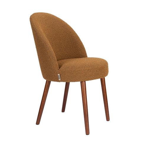 *WOONWINKEL* Dutchbone Barbara Boucle Okergele Eetkamerstoel, Huis en Inrichting, Stoelen, Nieuw, Verzenden