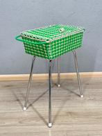 Kist - Chroom, Kunststof - Vintage groen-wit naaikistje op, Antiek en Kunst