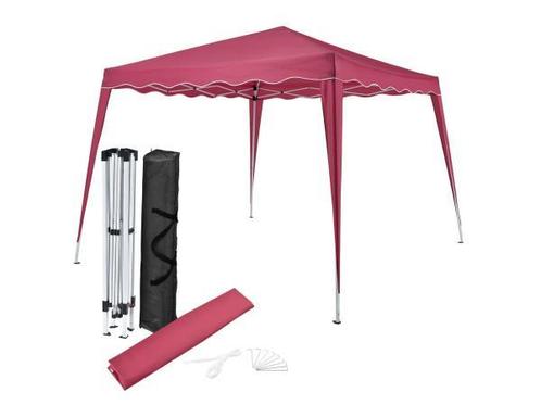 Veiling - Inklapbare Partytent Vivara - 3 x 3m - Rood, Tuin en Terras, Partytenten