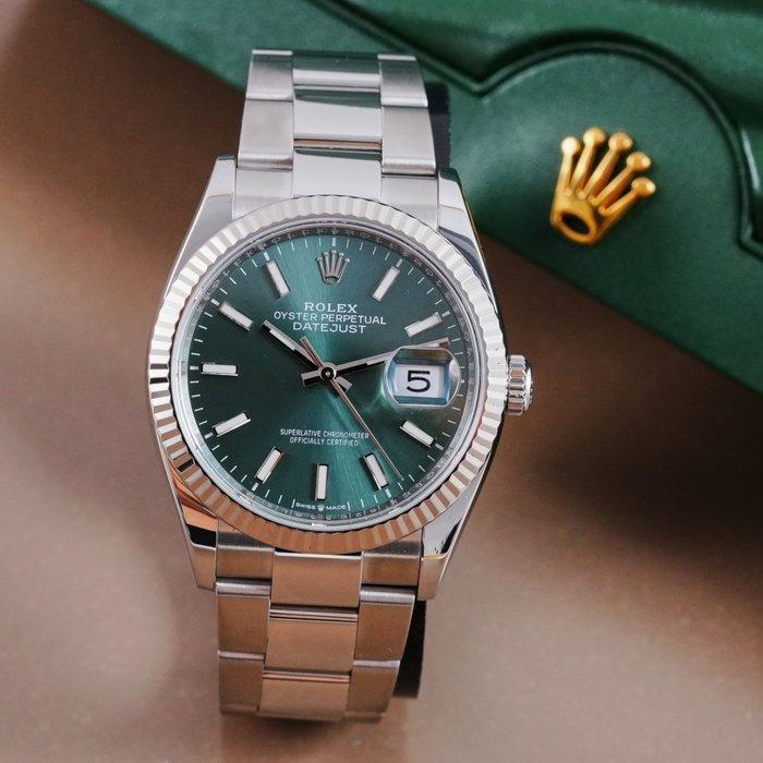 Rolex - Datejust 36 Mint Green - 126234 - Heren - 2010-2020, Sieraden, Tassen en Uiterlijk, Horloges | Heren