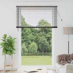 vidaXL Raamblind met gordijnen Zwart Aluminium, Huis en Inrichting, Stoffering | Gordijnen en Lamellen, Verzenden, Nieuw, Zwart