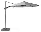 Challenger T2 zweefparasol 350 cm rond lichtgrijs met 90KG, Tuin en Terras, Ophalen of Verzenden, Nieuw