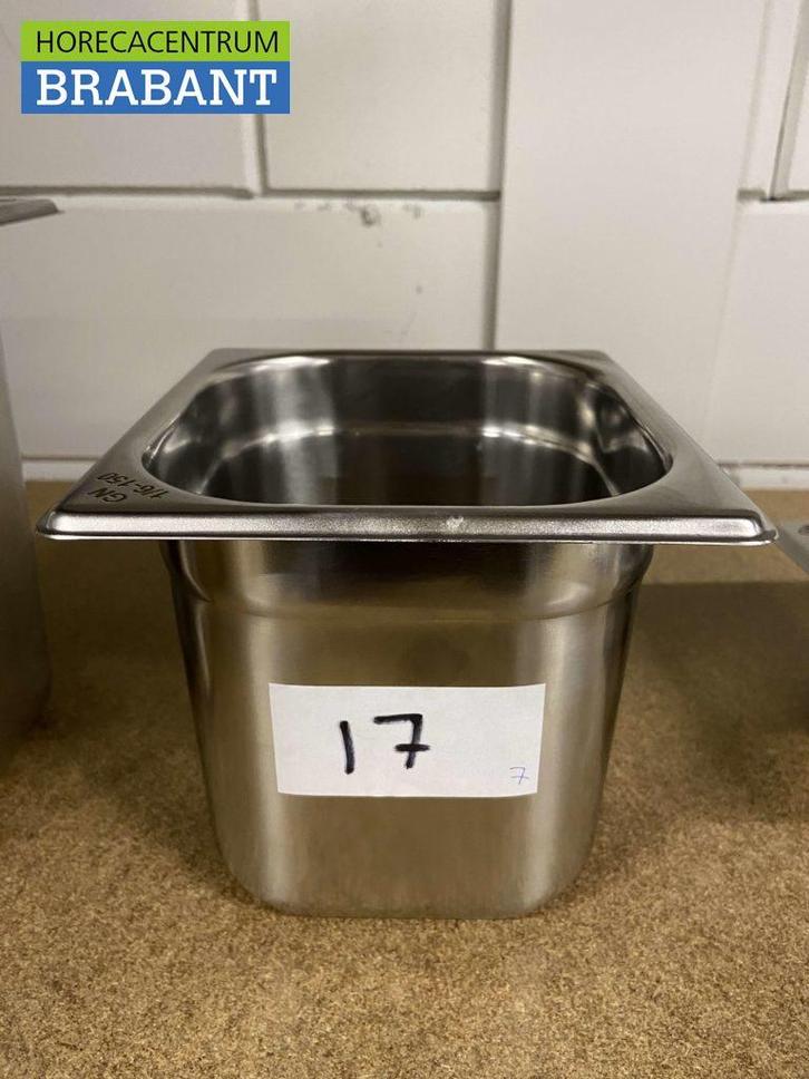 RVS Gastronorm bak GN bak 1/6 Diepte 150 mm Horeca, Zakelijke goederen, Horeca | Keukenapparatuur, Nieuw in verpakking, Ophalen of Verzenden